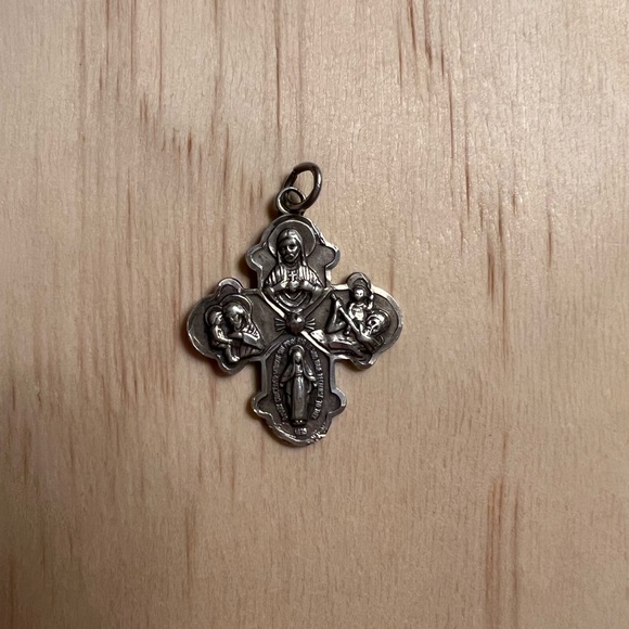 Other - Pendant Sterling Silver / I am a Catholic Call a Priest Four Way Cross Pendant